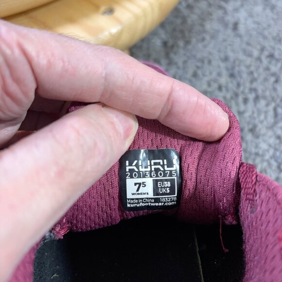 Kuru Quantum 2 Running Shoe Womens Size 7.5 Burgundy Blue Gym Training Sneakers - Picture 7 of 8
